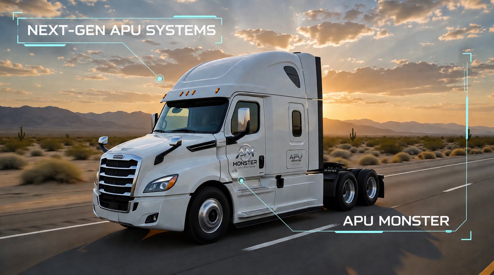 APU Monster next-generation electric APU system on a Class 8 truck